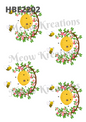 Cute Bee & Honey Hive Decoupage Rice Paper - HBE 2202