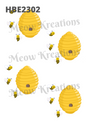 Cute Bee & Honey Hive Decoupage Rice Paper - HBE 2302