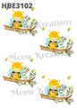 Cute Bee & Honey Pot Decoupage Rice Paper - HBE 3102