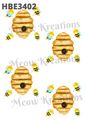 Cute Honey Bee Hive Decoupage Rice Paper - HBE 3402