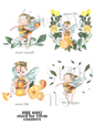 Honey Bee Fairy Decoupage Rice Paper - HBE 4002