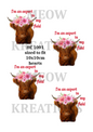 Highland Cows Expert in My Field Decoupage Rice Paper - HC 1001