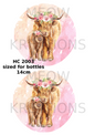 Highland Cow Floral Crown Decoupage Rice Paper - HC 2003