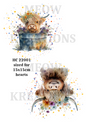 Highland Cow Decoupage Rice Paper - HC 22001