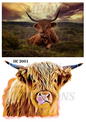 Highland Cow Decoupage Rice Paper - HC 3001