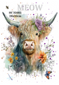 Highland Cow Floral Crown Decoupage Rice Paper - HC 32001