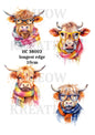 Highland Cow Decoupage Rice Paper - HC 38002