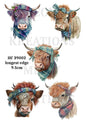 Highland Cow Decoupage Rice Paper - HC 39002