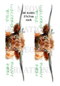 Highland Cow Funny Farm Decoupage Rice Paper - HC 41001