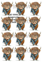 Highland Cow Decoupage Rice Paper - HC 43001