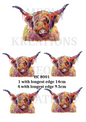 Highland Cow Decoupage Rice Paper - HC 8001