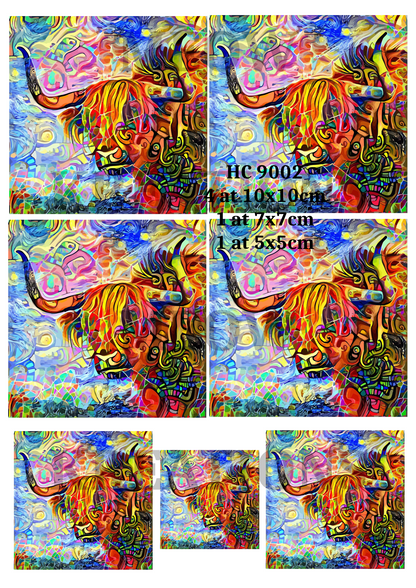 Highland Cow Decoupage Rice Paper - HC 9002