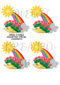 Rainbow Hedgehog & Flowers Decoupage Rice Paper - HED 21002