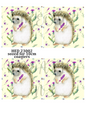 Lavender & Thistle Hedgehog Decoupage Rice Paper - HED 23002