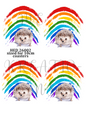 Rainbow Hedgehog Decoupage Rice Paper - HED 26002