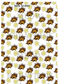 Hedgehogs & Yellow Flowers Decoupage Rice Paper - HED 31001