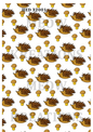 Hedgehogs & Mushrooms Pattern Decoupage Rice Paper - HED 32001