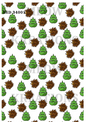 Hedgehogs & Trees Pattern Decoupage Rice Paper - HED 34001