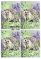 Hedgehog in Wildflower Meadow Decoupage Rice Paper - HED 38003