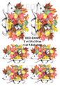 Hedgehog & Autumn Leaves Decoupage Rice Paper - HED 43001