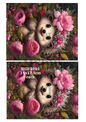 Cute Hedgehog & Pink Roses Decoupage Rice Paper - HED 52001