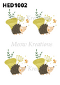 Cute Hedgehog & Autumn Decoupage Rice Paper - HED 1002