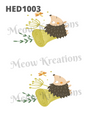 Cute Hedgehog Autumn Decoupage Rice Paper - HED 1003