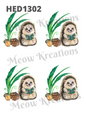 Hedgehog Reading Book & Acorn Decoupage Rice Paper - HED 1302