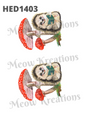 Cute Hedgehog Reading & Toadstools Decoupage Rice Paper – HED 1403