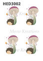 Hedgehog & Toadstool Decoupage Rice Paper - HED 3002