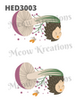 Hedgehog & Toadstool Decoupage Rice Paper - HED 3003