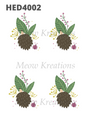 Modern Hedgehog & Botanical Decoupage Rice Paper - HED 4002
