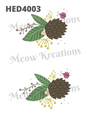Modern Hedgehog & Botanical Decoupage Rice Paper - HED 4003