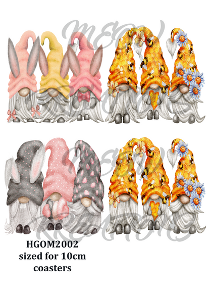 Gonk Honey Bee and Rabbit Decoupage Rice Paper - HGOM 2002