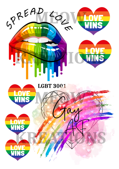 Decoupage Rice Paper - LGBT 3001