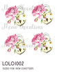 Pink Flower Love Locket Valentine Decoupage Rice Paper - LOLO 1002