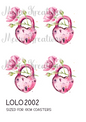 Pink Flower Love Locket Valentine Decoupage Rice Paper - LOLO 2002