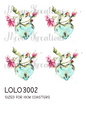 Pink Flower Love Locket Valentine Decoupage Rice Paper - LOLO 3002