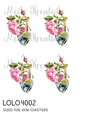 Pink Flower Love Locket Valentine Decoupage Rice Paper - LOLO 4002