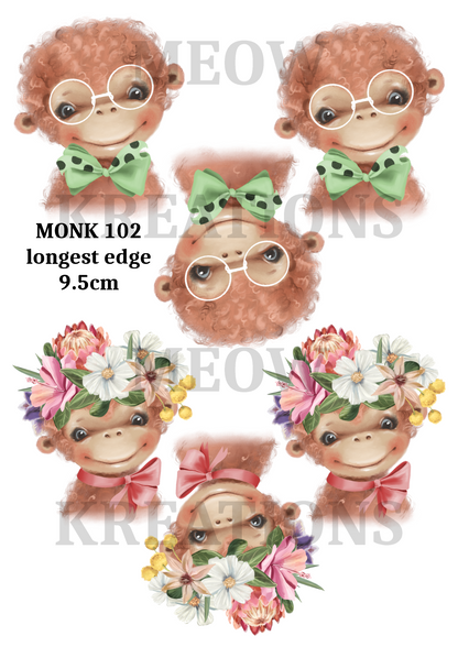 Decoupage Rice Paper - MONK 102