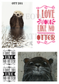 Otter Love Quotes Decoupage Rice Paper - OTT 201