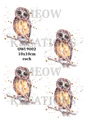 Watercolour Woodland Owls Decoupage Rice Paper - OWL 9002
