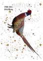 Colourful Pheasant Splatter Decoupage Rice Paper - PHE 401