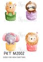 Cute Animals in Pockets Decoupage Rice Paper - PKTM 2002