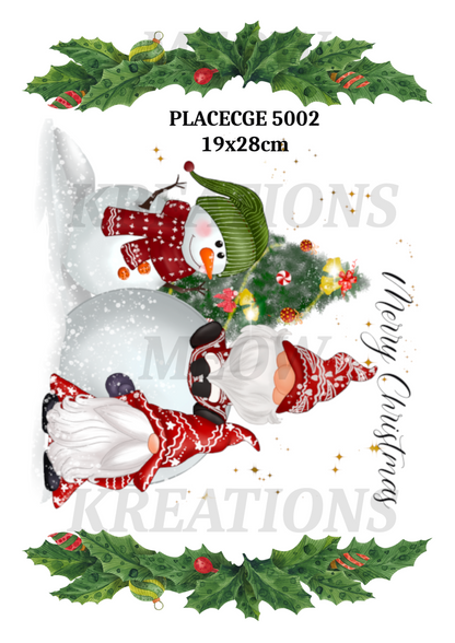 Snowman Christmas Decoupage Rice Paper - PLACECGE 5002