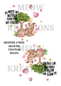 Fawn with Mother Quote Decoupage Rice Paper - QUOTEG 17002