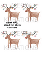 Cartoon Rudolph Christmas Decoupage Rice Paper - REIM 4002