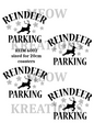 Reindeer Parking Christmas Decoupage Rice Paper - REIM 6002