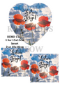 Lest We Forget Poppy Remembrance Decoupage Rice Paper - REMD 11001