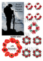 Soldier & Poppy Wreaths Remembrance Decoupage Rice Paper - REMD 4001